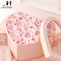 Factory direct sale Mother's Day DIY heart-shaped set of two gift boxes flowers and fruits flower box window gift packaging empty box