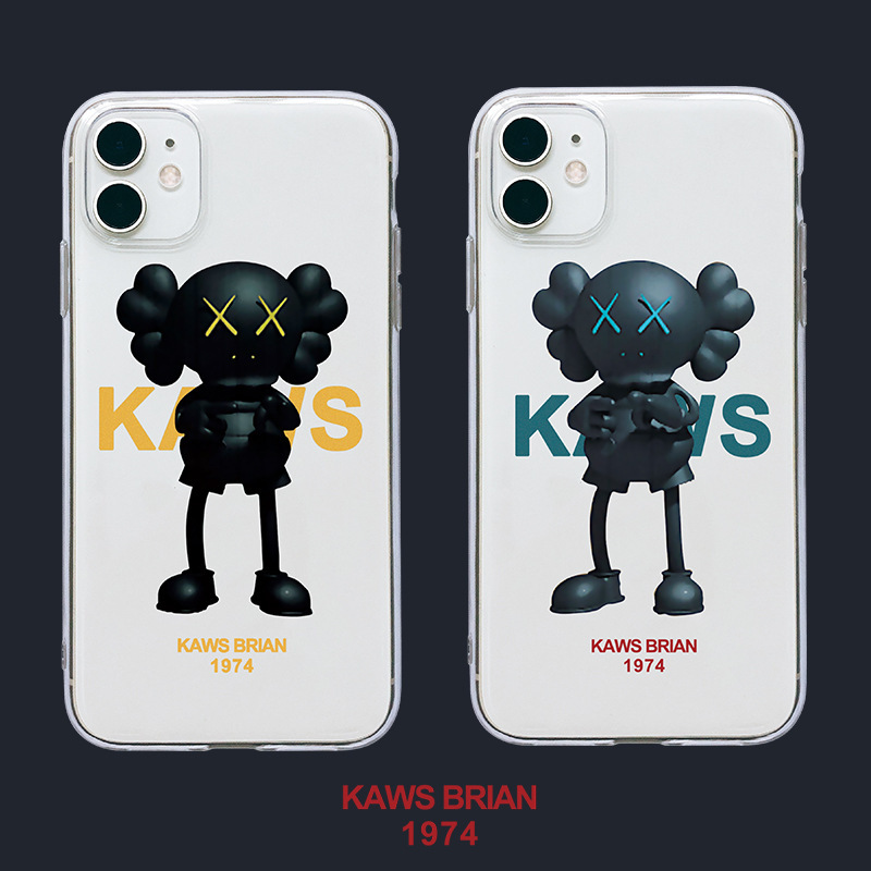 For Apple 7plus Phone Case X Soft 12 Drop-resistant iPhone 11 Fashion Brand KAWS Doll XSmax Cute Fashion