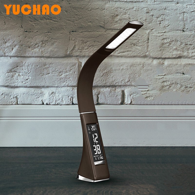 Direct American Office Simple Desk Lamp Nordic Alarm Clock Touch Calendar Desk Lamp Eye Protection for Learning Home