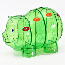 存钱罐儿童批发 创意理财小猪可爱卡通四格猪商务促销礼品储钱罐