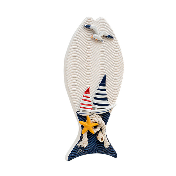Mediterranean style coat hook home jewelry wall hook small fish…
