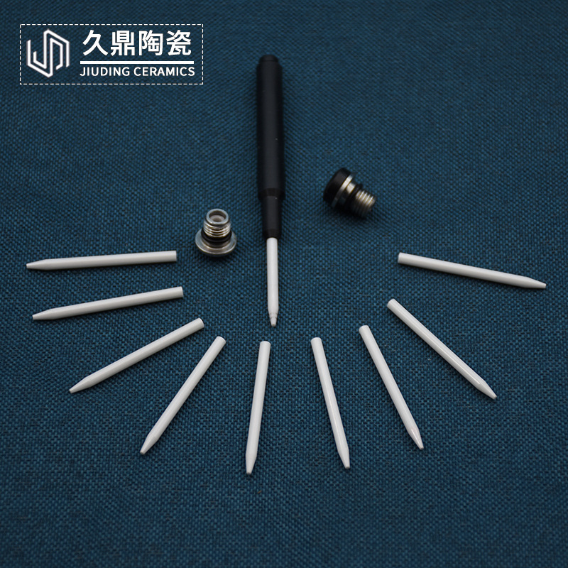 氧化锆陶瓷棒精密耐磨密封陶瓷顶针自动静电喷枪专用陶瓷压针