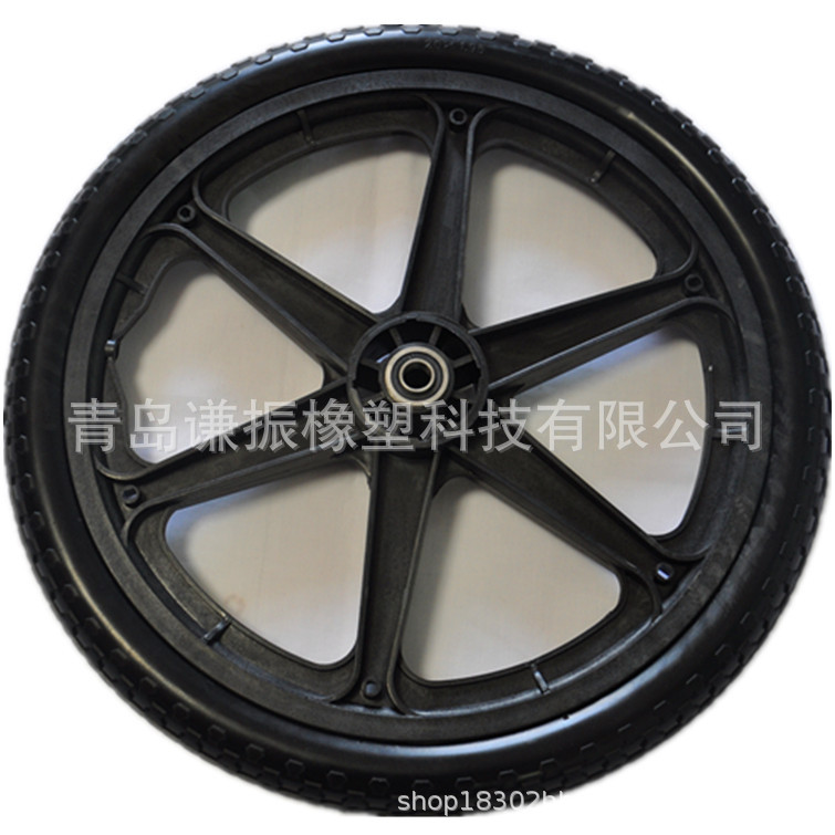 20寸塑料轮子 20寸实心轮胎 20x2.125PU发泡轮 拖车轮子