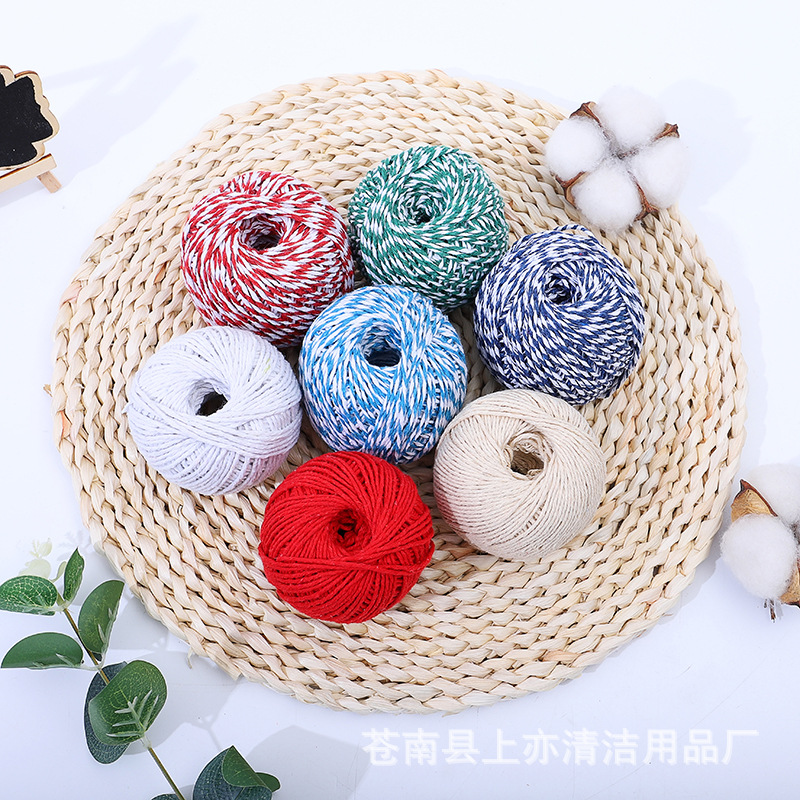 创意耐高温多彩棉绳礼品包装捆绳粽子绑绳绑螃蟹绳扎香肠绳子批发