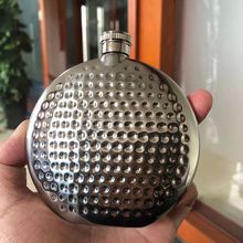 外贸热销 304不锈钢圆形酒壶 6oz户外随身小酒壶异形酒瓶