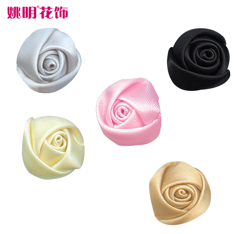 En stock cinta de 1,5 cm de ancho capullos de rosa cinta tejida a mano pequeña flor Ropa Decoración caja de regalo accesorios de embalaje