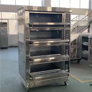 商用分层式烤箱  PIZZA OVEN4层独立控温8盘烤箱 Gas tray oven