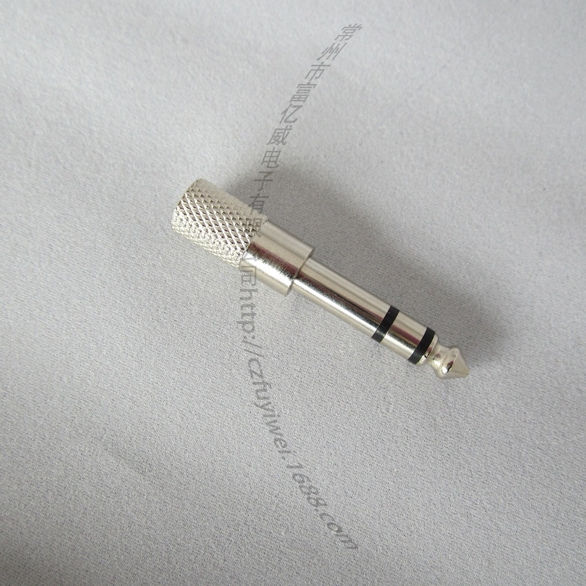 供应6.3双插/3.5母座音视频转接头