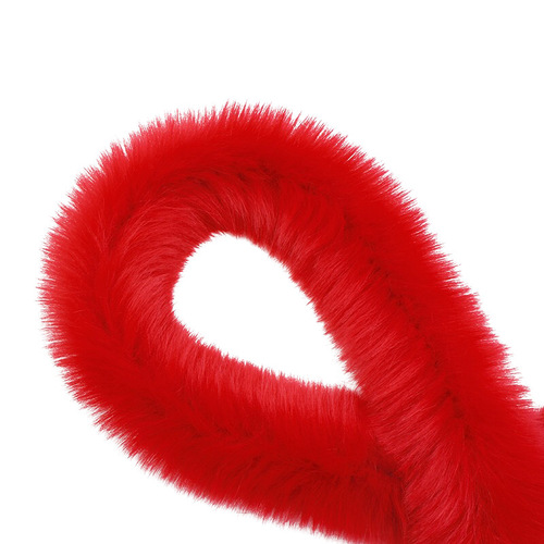 Faux Rabbit Fur Trim Christmas Hat Edge Tangzhuang Hanfu Accessory Cheongsam Edge Christmas Decoration White Fur Strips