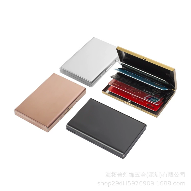 Горячая многофункциональная RFID коробка для мужских карт из нержавеющей стали, металлический зажим для карт, противоугонный футляр для кредитных карт