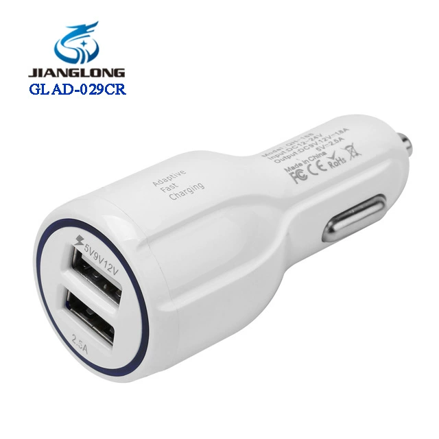 Автодинамическая зарядка 5В2.1A USB кросс-бортной двойной порт зарядное устройство для автомобиля для мобильного телефона один к двум умная зарядка экспорт продукции