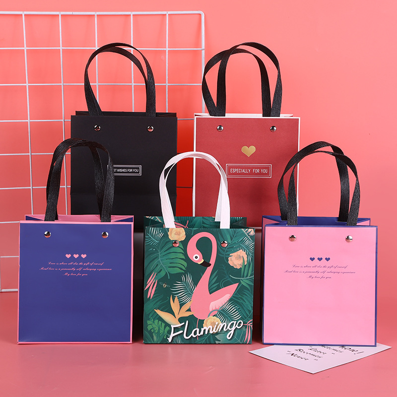 现货牛皮纸手提礼品袋礼盒礼物手提袋首饰珠宝手拎纸袋白卡纸袋