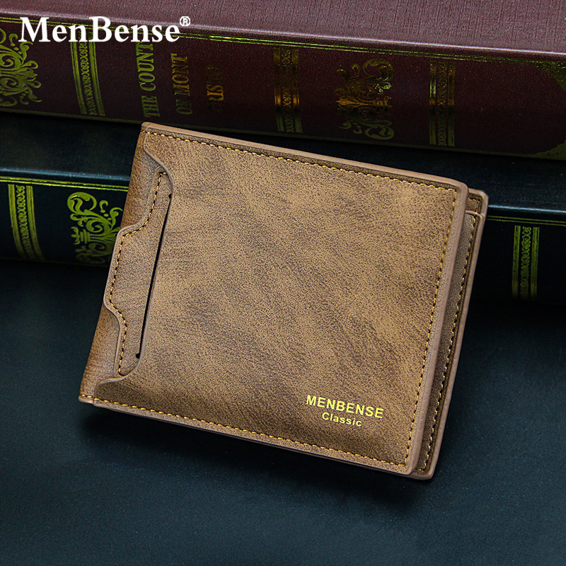 MenBense New Men's Wallet Short Fashionable Casual Men's Bag Multi-Card Short Men's Wallet