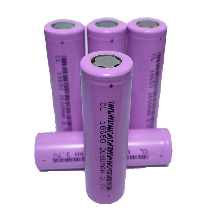 18650 lithium battery pointed flat head 2000 mah3.7v charging treasure level meter energy storage fan rechargeable battery