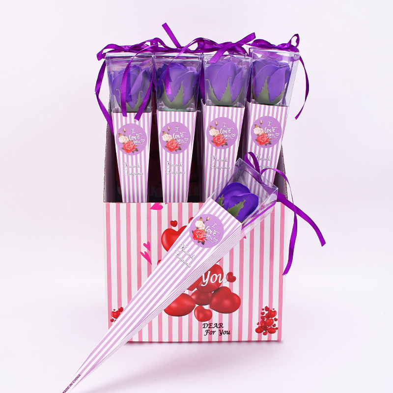 Rosa de Jabón Individual – Regalo para San Valentín y Día del Maestro