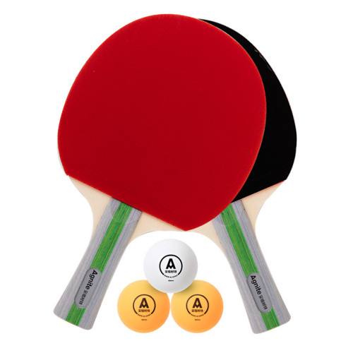 Getlichang F2330 Table Tennis Racket, Dual Racket Set with 3 Balls, 2 Pieces, Durable, Sports Stationery