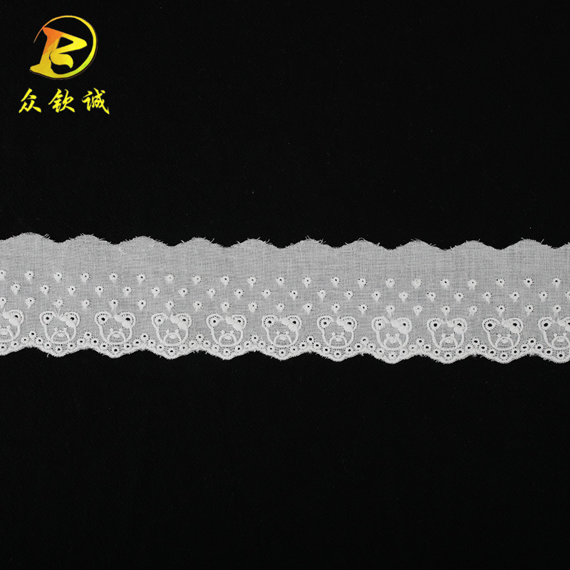 5.5cm新款DIY服装辅料韩版蕾丝边 棉布刺绣花边 棉线花边