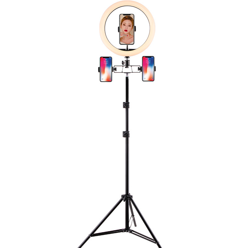 Mobile Live llenar luz traje selfie soporte trípode ancla belleza luz transfronteriza anillo de 12 pulgadas luz de iluminación