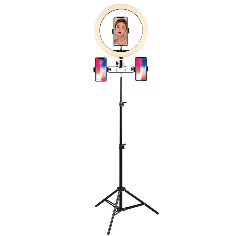 Mobile Live llenar luz traje selfie soporte trípode ancla belleza luz transfronteriza anillo de 12 pulgadas luz de iluminación
