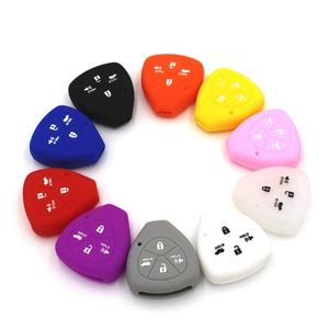 Suitable for Toyota Straight Board 2 Keys/3 Keys/4 Keys Silicone Remote Control Sheath Dustproof and Wear-Resistant Car Key Cover