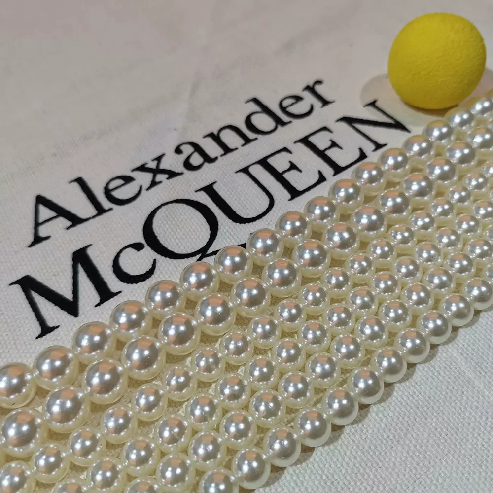 ABS仿珍珠高亮水磨串珠塑料散珠DIY服饰配件3-30mm婚庆假珍珠批发