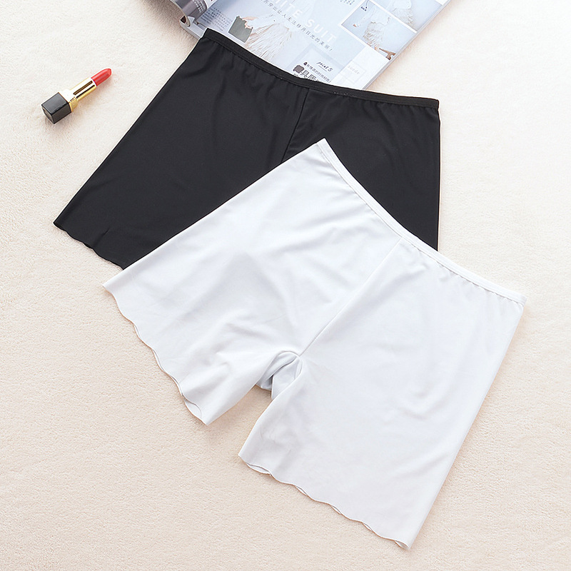 Xiaotianer 401 Traceless Women's Anti-glare Safety Pants Comfortable Mid-waist Solid Color Sliding Elastic Leggings