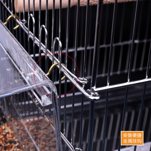 Acrylic Bird Feeder Parrot Cage Automatic Feeder Bird Feeding Tray Pet Automatic Feeder