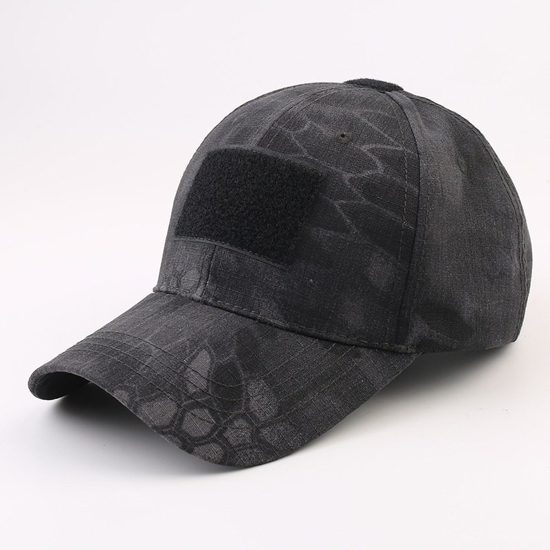 Los aficionados militares al aire libre Python gorra de béisbol de los hombres de camuflaje táctico sombrero deportivo Velcro casquillo enarbolado de una sola pieza de entrega al por mayor