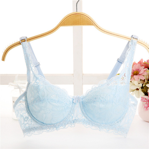 Foreign trade AliExpress bra spring and summer thin breathable large size lace bra sexy push-up adjustable underwear