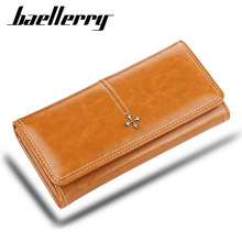 baellerry女士钱包韩版新款大容量拉链手拿包长款亮面手机包批发