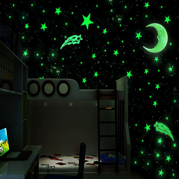 Производитель светящихся наклеек желтые и зеленые настенные Светящиеся Декоративные наклейки самоклеящиеся светящиеся