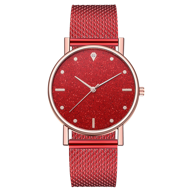 Fábrica al por mayor de comercio exterior Venta caliente banda de silicona reloj de cuarzo estrellado de las mujeres reloj de moda casual de negocios de moda