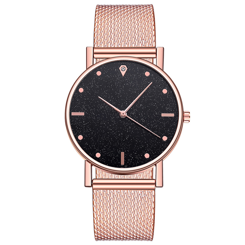 Fábrica al por mayor de comercio exterior Venta caliente banda de silicona reloj de cuarzo estrellado de las mujeres reloj de moda casual de negocios de moda