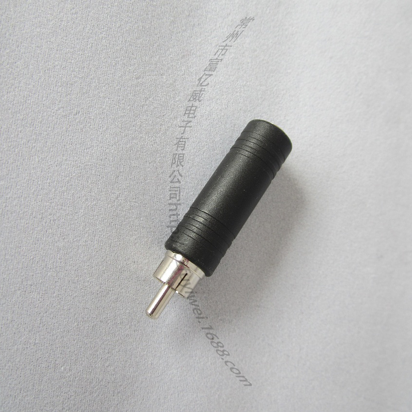 RCA公转6.35mm单声道母转接头 RCA转6.35母音频转接头