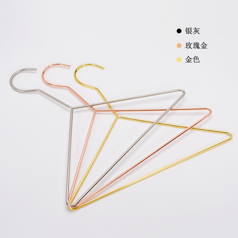 Nordic Children's Hanger Metal Geometric Long Hook Clothing Store Hanger Towel Children's Wear Display Shelf Triangle Hanger