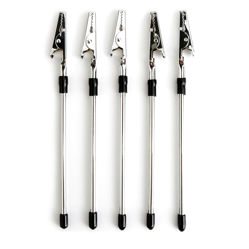 En stock para Super elástico de metal dentado cocodrilo nota clip pulsera joyería con clip auxiliar multifuncional