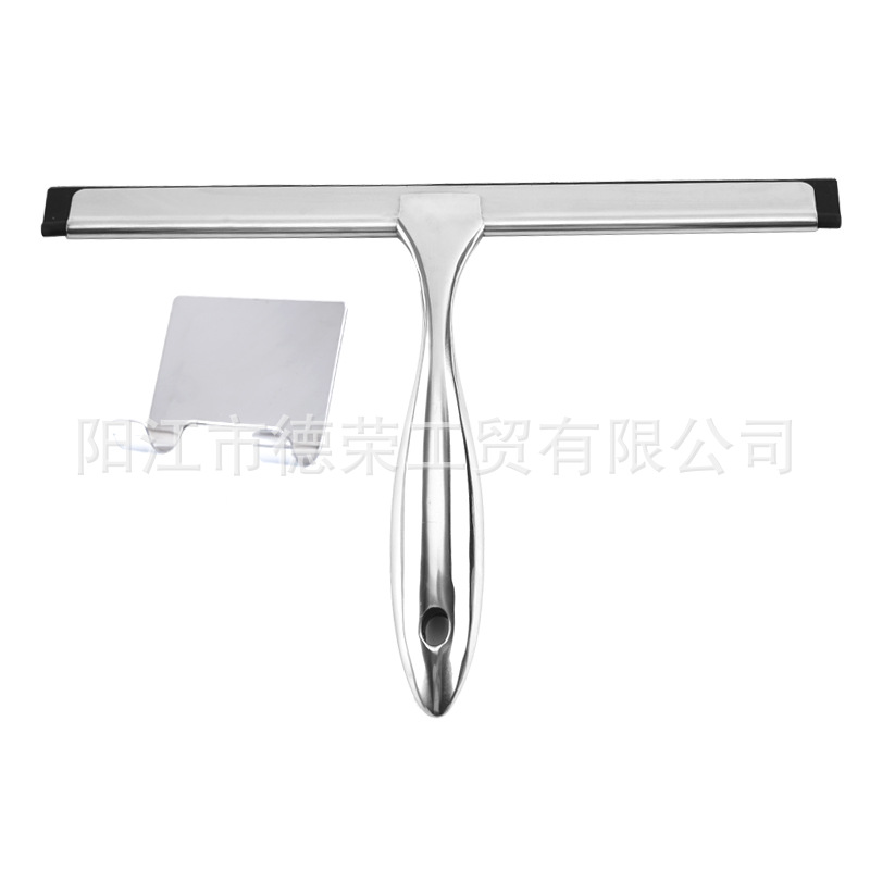 Limpiador de vidrios para el hogar, espátula manual para baño, herramienta limpiadora de ventanas de acero inoxidable.