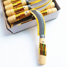 多元日用百货水果刀 小弯刀 菠萝刀 削菠萝刀加铆钉 木柄削皮刀