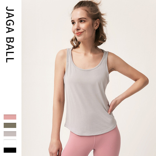 Cross-border European and American backless sports tops for women, slimming, yoga wear, camisole, running U-neck fitness tops