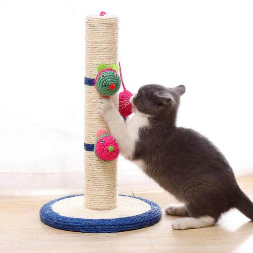Sisal column pet cat climbing frame combination cat frame wear-resistant and scratch-resistant cat cartoon cat scratching board cat toys wholesale