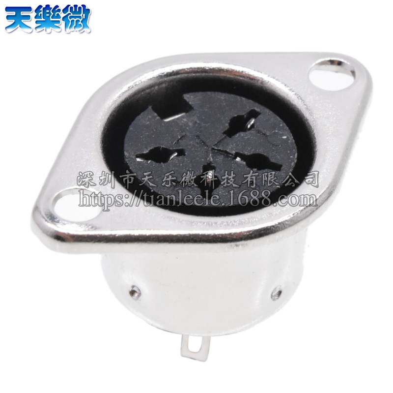 DSCT-4-19M 大键盘插头 母插座DIN S端子4P 八针MIDI插头四芯插座