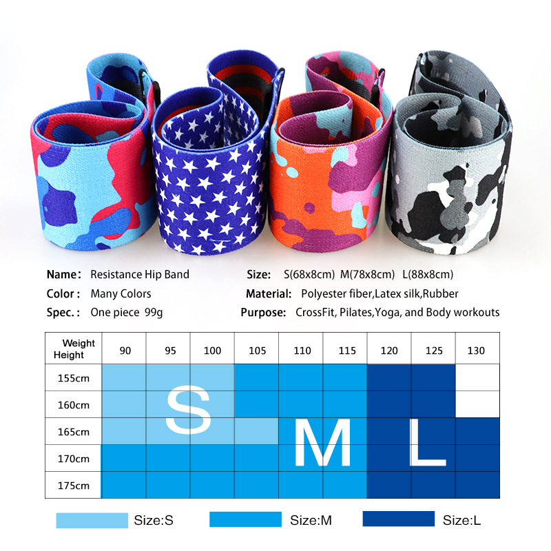 Banda de yoga banda de resistencia en cuclillas banda elástica de yoga patrón de círculo de abuso de cadera banda de resistencia de elevación de cadera banda de estiramiento