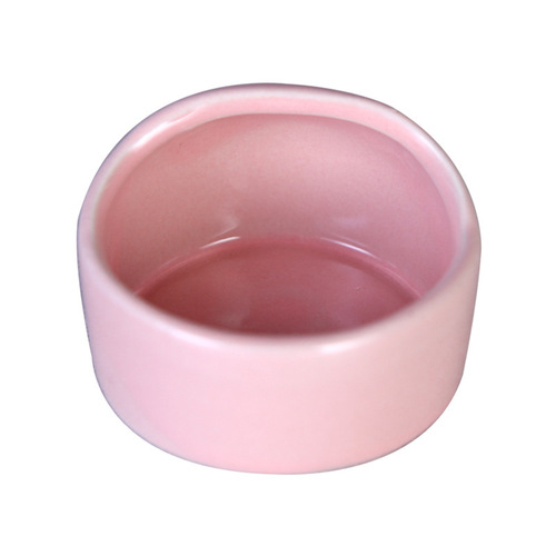 Cute Hamster Food Bowl Ceramic Anti-Tip Small Hamster Snack Dish Semi-Circular Top Eating Drinking Anti-Escape Feeder