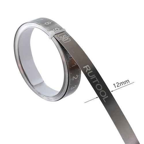 Stainless steel sticky scale high precision woodworking guide rail self-adhesive ruler tape measure flat ruler with glue metal ruler