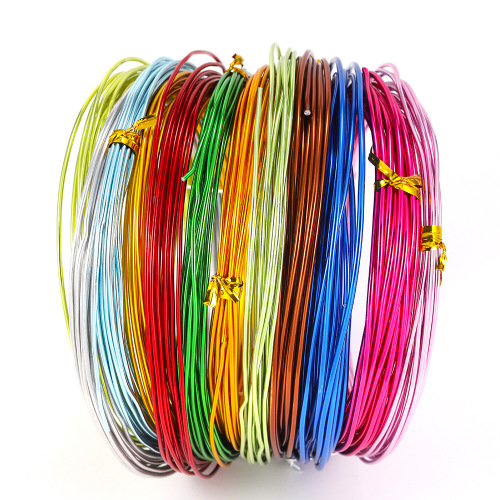 0.6-3mm Colored Aluminum Wire DIY Braiding Craft Aluminum Wire Colored Aluminum Oxide Material for Making Small Ornaments