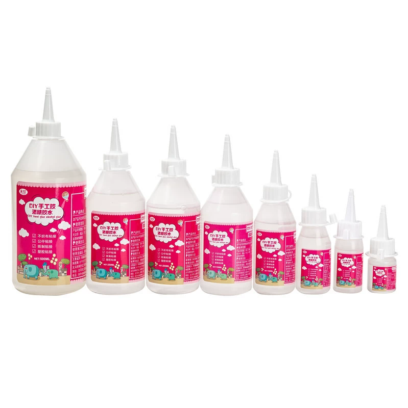 Китайская английская версия 30 мл розовый спиртовой клей прозрачный клей модель DIY клей нетканый клей
