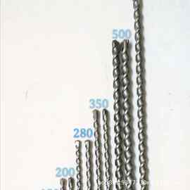圆柄电锤钻头两坑两槽冲击钻嘴适用砖墙穿墙打孔电锤钻头150-500