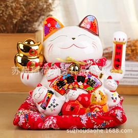 招财猫;陶瓷工艺品;汽车摆件
