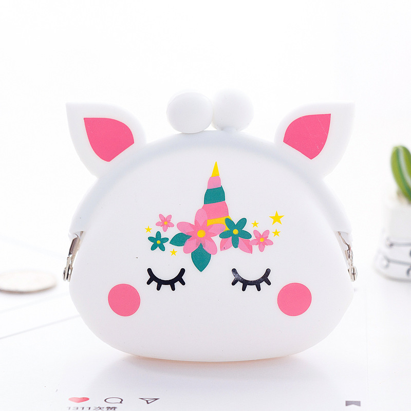Cute Little Rabbit Silicone Coin Purse Super Cute and Compact Ins Student Coin Purse Headphone Harness Cosmetics Bag