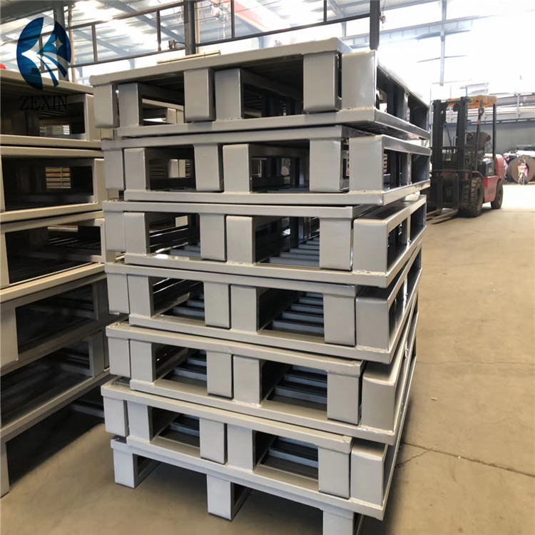 厂家可定铁卡板托盘钢制物流托盘物流四面进叉托盘仓库镀锌托盘
